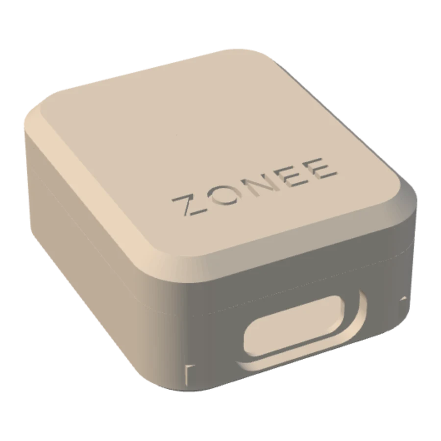 Zonee One, a small pale box engraved ZONEE, at the centre of its zone